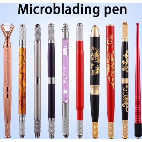 Tebori blade Microblading Pen Tattoo Machine Tools Permanent Tattoo Eyebrow Makeup Manual Pen Handle Eyelash Mini Manual Tools