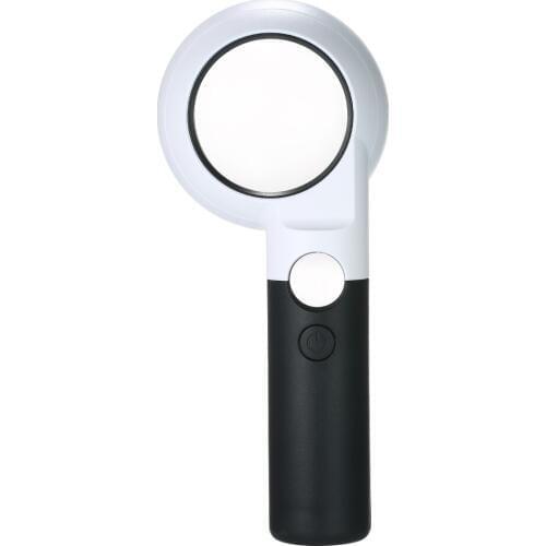 9 LED Magnifying Glass Handheld Jewelry Loupe with Dual Glass 7X And 20X Magnification Power Lens for Book Newspaper Reading