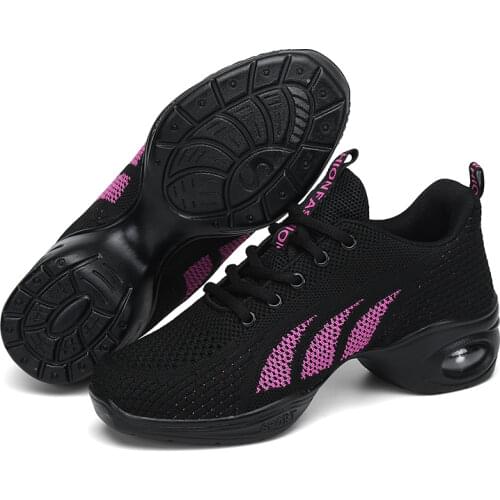 Sports Feature Soft Outsole Breath Dance Shoes for Woman Practice Shoes Modern Dance Jazz Shoes Feminino Zapatos Sneakers EU 40