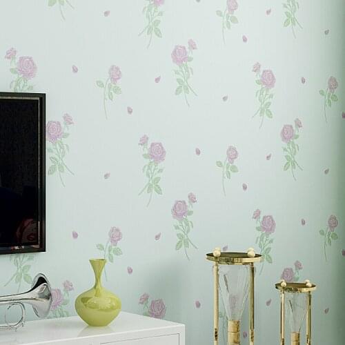 0.53*10 meter/roll Fashion rustic small flower non-woven wallpaper bedroom 3d tv background wallpapers living room wallpaper