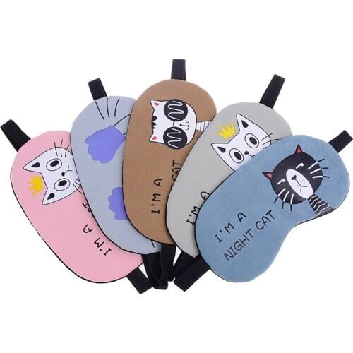 1PC Cartoon Eye Mask Soft Padded Sleep Travel Shade Cover Rest Relax Eye Sleeping Mask Case Beauty Girl HOT