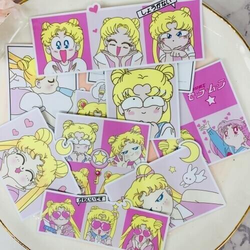 10 pcs Cute cartoon stickers for kids homemade book stickers on laptop decorative scrapbooking DIY