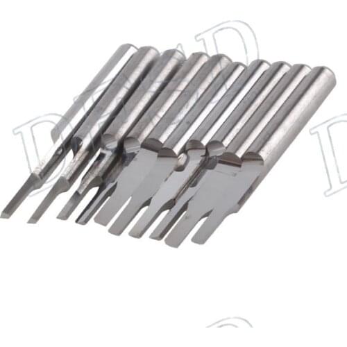 10Pcs Tungsten Steel 2mm Parallel Carbide CNC PCB Milling Cutter Bits