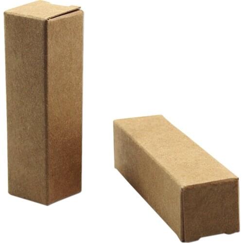 2*2*8.5cm Essential Oil Bottle Brown Kraft Paper Event Box Lipstick Perfume Cosmetic Nail Polish Gift Packaging Box 200Pcs/Lot