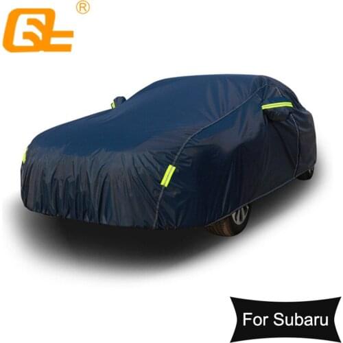 210T Polyester Dark Blue Full Car Covers Outdoor Snow Ice Dust Sun UV Shade Cover for Subaru impreza wrx XZ BRZ