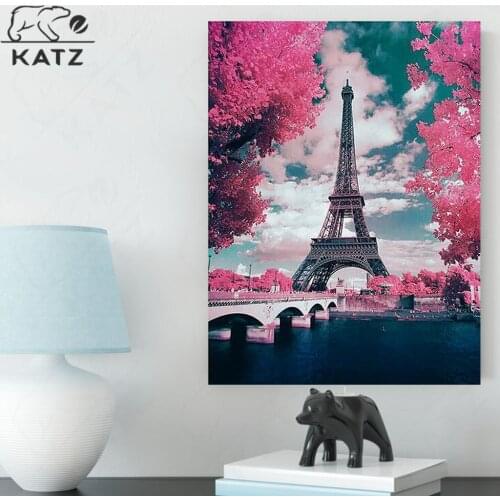Eiffel Tower Diamond Painting Architecture Embroidery Crossing Diy Landscape Mosaic Art Gift Cross Stitch Home Decoration