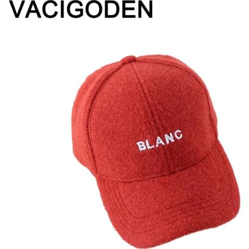 VACIGODEN Children Autumn Baseball Cap Boys Sports Cap Girls Outdoor Winter Keep Warm Sun Hat Felt Gorras Letter Embroidery
