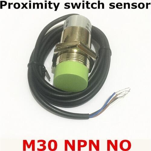 Cylinder non-flush type M30 proximity switch inductive sensor NPN NO/normally open DC 6-36v 3 wire distance 15mm (LM30-3015NA)