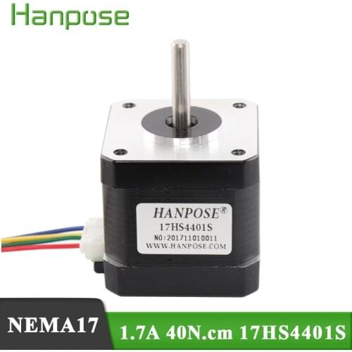 Free Shipping 3D printer 4-lead Nema17 Stepper Motor 42 motor Nema 17 motor 42BYGH 1.7A (17HS4401S) motor for CNC XYZ