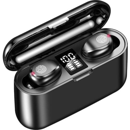 F9 Wireless Bluetooth Earphone 5.0 Wireless Headset Waterproof Deep Bass Earbuds True Wireless Stereo Headphone Sport Earphones