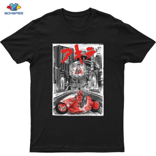 SONSPEE Cotton T-Shirts Anime Akira Manga K.Otomo Tokyo Men Women Streetwear Harajuku Short Sleeve Graphic Tshirt Oversized