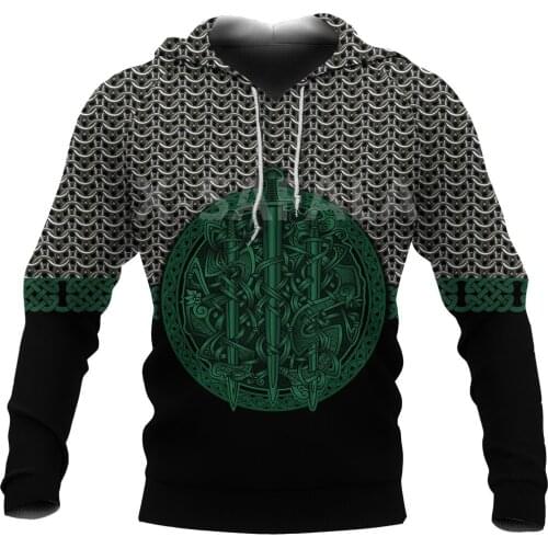 X-Safala Viking Tattoo Sword 3D All Printed Hoodie Man Women 2 Harajuku Outwear Zipper Pullover Sweatshirt Casual Jacket