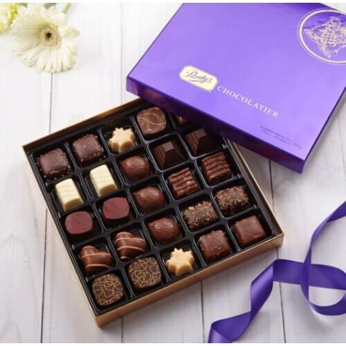 Custom Chocolate Advent Calendar Packaging Box With Plastic Tray,foldable wedding favors paper chocolate packaging ---PX2016