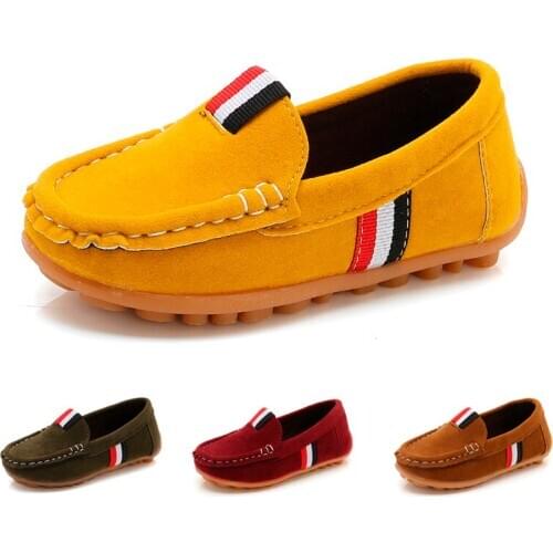 Baby Girls Boys Slip-on Loafers Suede Soft Girls Flat Shoes Spring/Autumn Kids Children Toddler Sneaker Anti-Slip