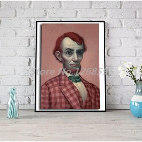 Mark Ryden Pink Lincolnes HD Wall Art Canvas Poster And Print Canvas Painting Decorative Picture For Kitchen Bedroom Home Decor