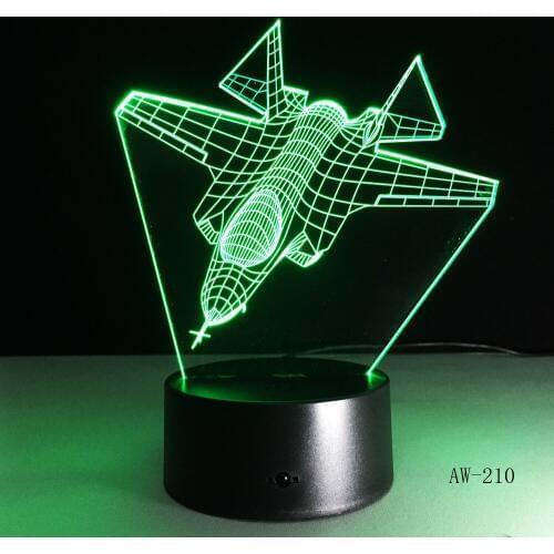 3D Combat Modelled Night Lamp DS Platform 7 Colors Change Touch Switch Table for Office Light AW-210