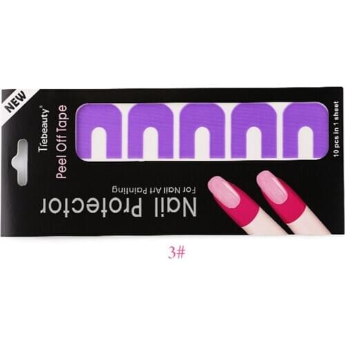 New Peel Off Tape For Nail Art Polish Paint Sticker Manicure Tool Anti Overflow Stick U Type Oil Spill Protector Nail
