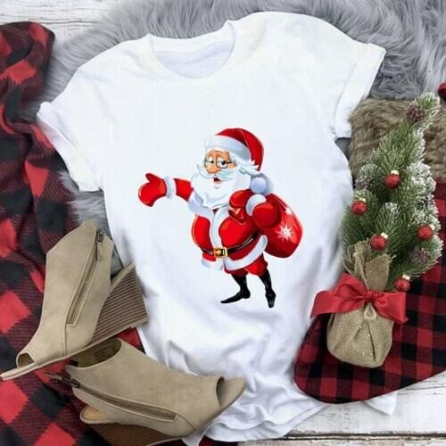 SUNOWE New Cute Reindeer T Shirt Men Women Fashion Christmas Harajuku Short Sleeve Casual Cotton O-neck Tshirt Tops Clothing