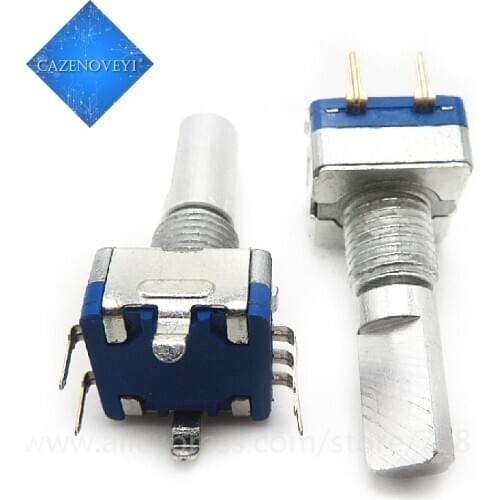 5pcs/lot Half axis rotary encoder,handle length 20mm code switch/ EC11 / digital potentiometer with switch 5Pin In Stock