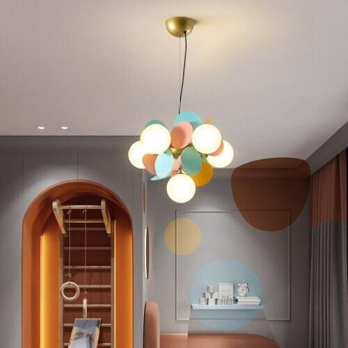 Nordic led iron lustre pendente industrial lamp deco chambre commercial lighting pendant lamp living room bedroom