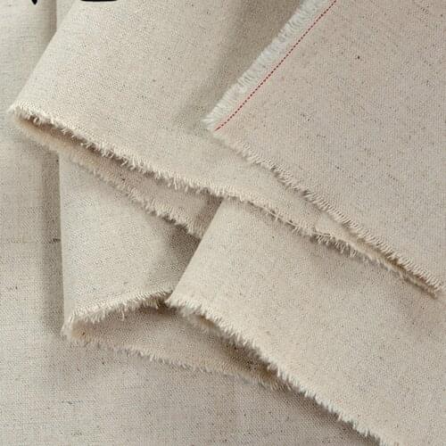 Natural Linen Cotton Fabric For Sewing Tablecloth Pillow Case Sofa Cover DIY Home Textiles Patchwork Materials Costura Tela Felt