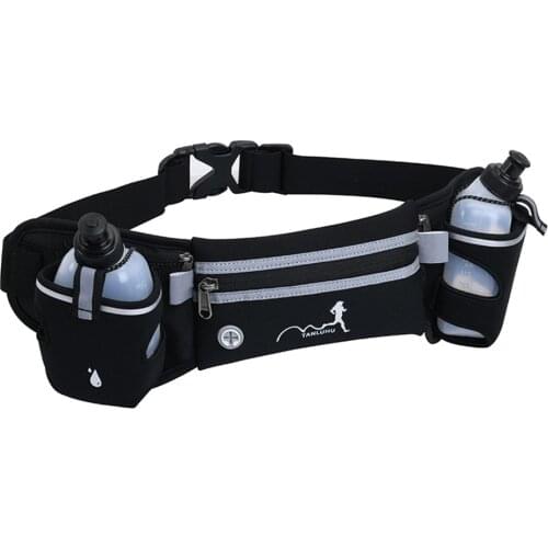 Running Waist Bag Marathon Fitness Bag Outdoor Sports Riding Fitness With Water Bottle Running Bag Phone Unisex Belt Waist Pack