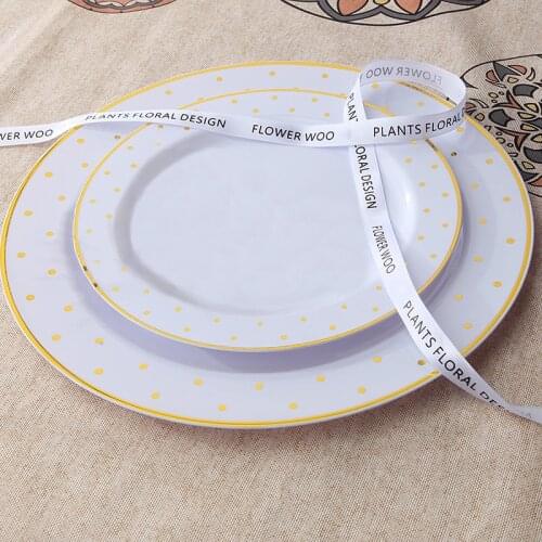 10PCS/SET Thick Disposable Food Grade Imported Materials High-end Western Food Plates Household Commercial Creative Plates