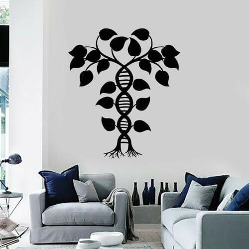 Vinyl Wall Decal DNA Family Tree Of Life Spiral Genus Biology Wall Stickers Science Lab Classroom Interior Decor Art Mural S1290