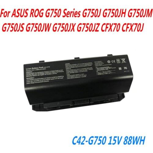High Quality 88WH A42-G750 Laptop Battery For Asus ROG G750 Series G750J G750JH G750JM G750JS G750JW G750JX G750JZ CFX70 CFX70J
