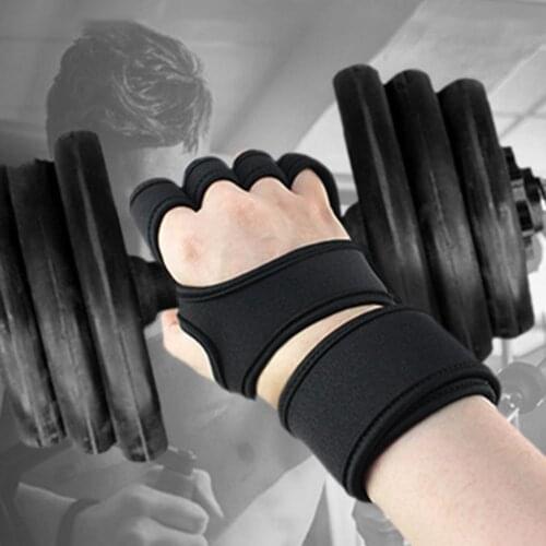 1 Pair Sport Gloves Anti-slip Breathable Half-Finger Weight Lifting Training Gloves for Body-building