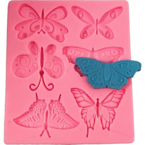 1Pcs Butterfly Bow Shape Silicone Mold Sugarcraft Cake Decorating Tools Fondant Chocolate Molds Cake Border Mould