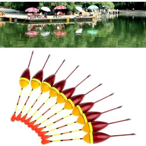 10pcs Carp Fishing Floats Set Buoy Bobber Stick For Fish Tackle Vertical 2# 4.5g