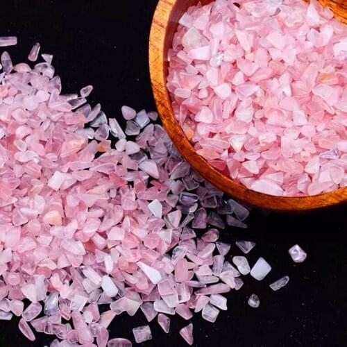 100g 4 Size Natural Pink Crystall Crushed Stone Quartz Points Gravel Chakra Healing Reiki Quartz Crystals Ornaments Decorate