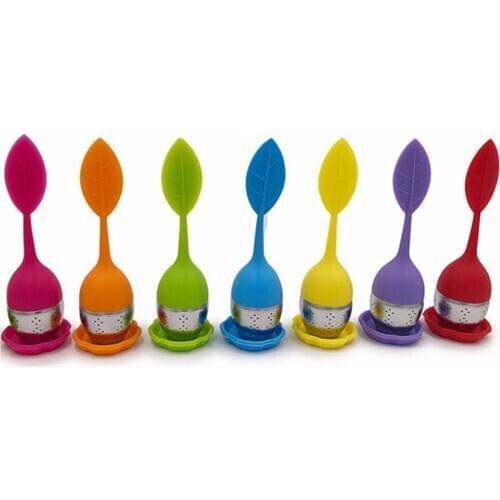 30 Pcs Silicone Tea Infuser Stainless Steel Strainer Loose Tea Steeper Tea Ball Herbal Spice Filter Tea Tools Wholesale X2
