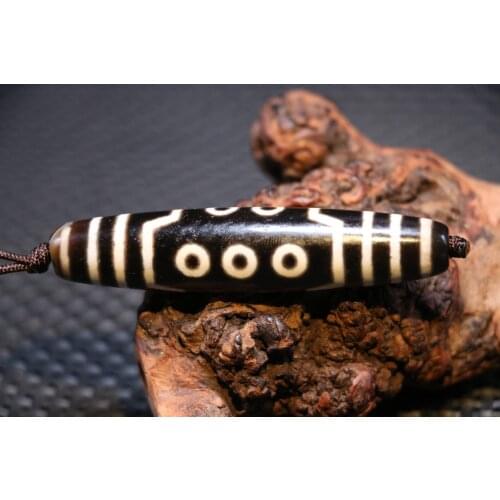 Treasure Magic Power Tibetan Old Agate 10 eye dZi Bead Amulet Timestown UPD22