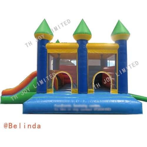 Free Express Shipping! 5x3.5m Inflatable Bouncy Castle With Slide For Kids Inflatable Bouncer House