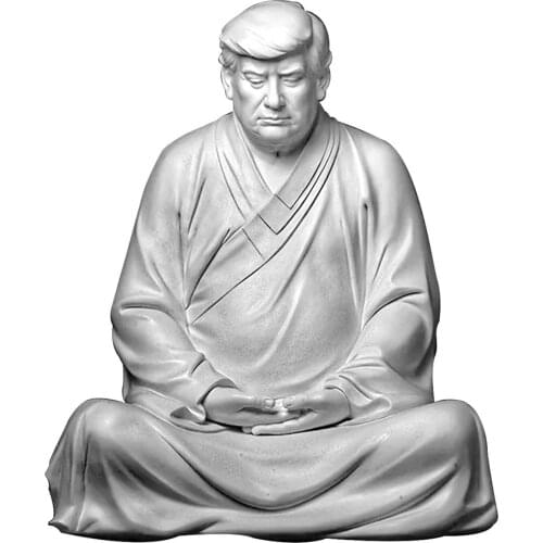 Big Promotion Buddha statue of Trump Donald Trump Make Your Company Great Again ornaments Dong (know it all) Buddha of the West