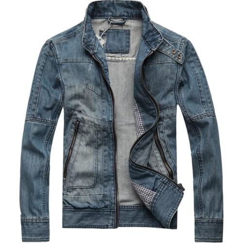 Brand Denim Coats Men Streetwear Sportswear Outdoors Vintage Fashion Jeans Jackets Male Cowboy Jacket Coats Plus Size XXXL A505