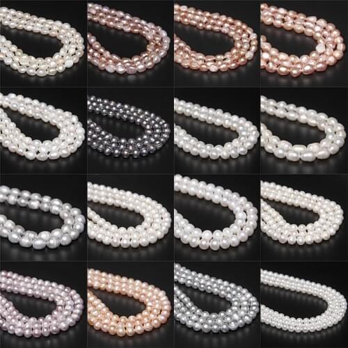 10-11MM Natural Big Size Freshwater Pearls Beads Irregular Round Cultured Pearls For DIY Women Handmade Bracelet Accessories 14"