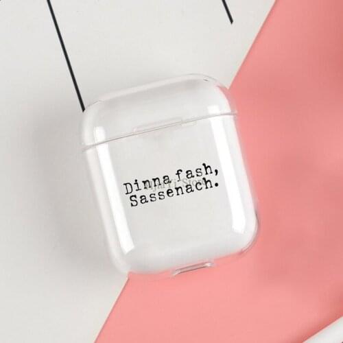 Dinna Fash Sassenach Outlander Cases For Apple AirPods 1 2 Case Clear Wireless Bluetooth Earphone Case Protective Shell