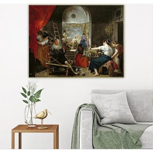 Diego Velazquez《The Spinners》Canvas Art Oil Painting Artwork Poster Picture Wall Hanging Decor Home Living Room Decoration
