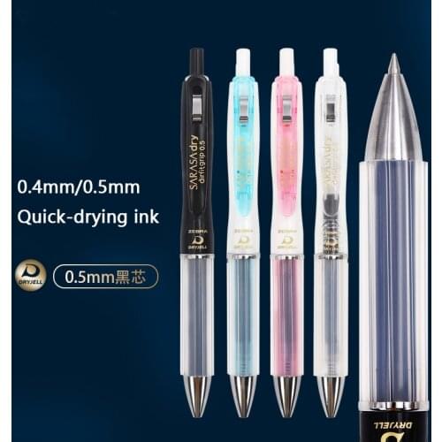 ZEBRA SARASA Dry Airfit Gel Pen Anti-fatigue Quick-Drying Neutral Pens 0.5/0.4mm Black Ink Student Stationary Supplies JJZ49