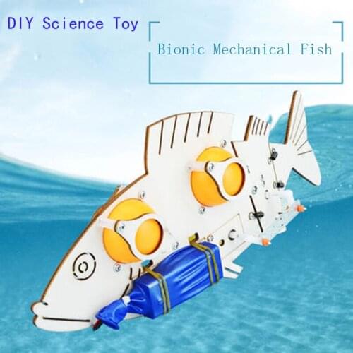 DIY Electric Mechanical Fish Toy Kids Educational STEM Kit Toys School Science Experiment Projects Diy Kit Children Model Puzzle