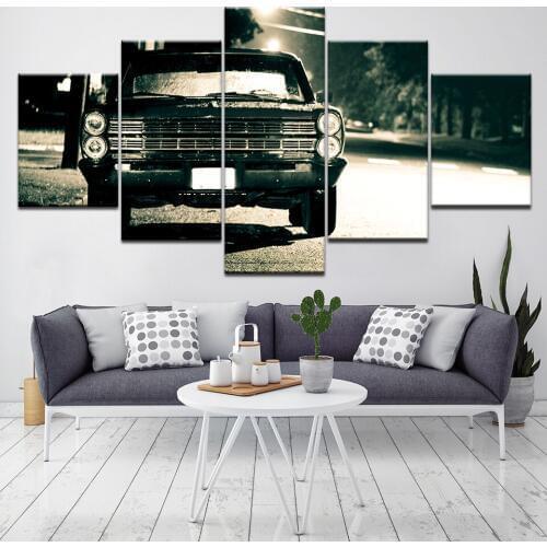 Classical family car 5 Piece Canvas Wallpapers modern Poster Modular art painting for Living Room Home Decor