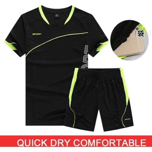 Running Sets Short Sleeve+shorts Sportswear Short Sleeve Clothes Fitness Basketball Tennis Soccer Gym Clothing Sports Suits 5XL