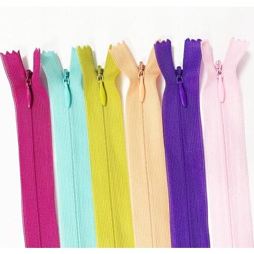 Lace invisible zippers for underwear 60cm bags hidden zips for clothing packet 30cm zipper invisible 40cm skirt sewing zip