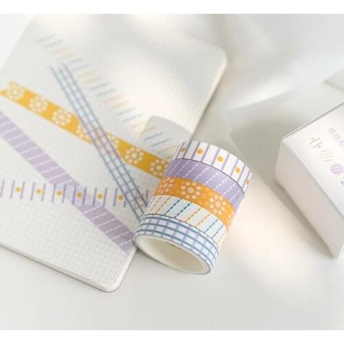 5 Rolls Of 10 Mm Wide Set Washi Tape Decorative Colored Tape For Scrapbooking Journals Planners Diy Decor Craft Supplies