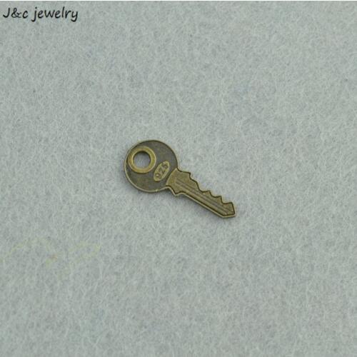 Wholesale 60pcs Antique Bronze Plated Zinc Alloy Metal key Charms Pendants Diy Jewelry Findings Accessories 18*8mm O280