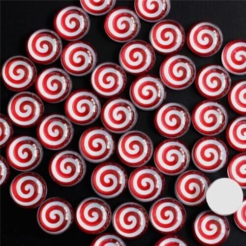 From 8mm to 25mm Flatback Photo Spiral Flower Lollipop Windmill Pattern Glass Cabochon Base Tray For DIY Accessories K06230
