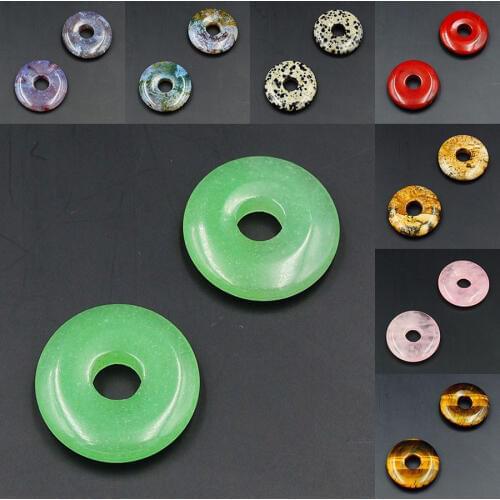 Mixed Stones Loop Pendants Approx 25 mm